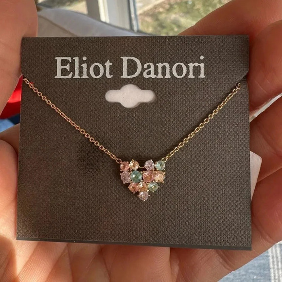 Eliot Danori MultiColor Heart Gold Necklace NWT - Picture 7 of 11
